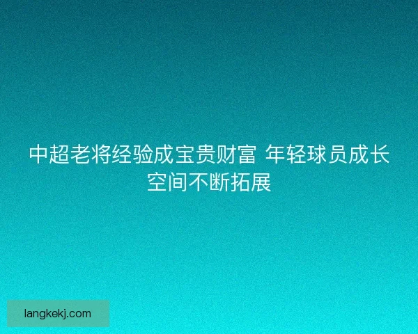 中超老将经验成宝贵财富 年轻球员成长空间不断拓展 中超老将经验成宝贵财富 年轻球员成长空间不断拓展